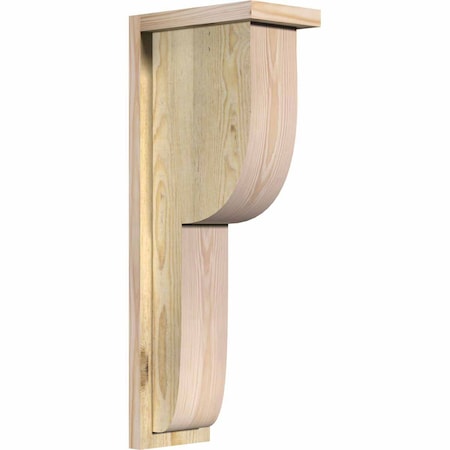Ekena Millwork Crestline Rough Sawn Corbel w/Backplate, Douglas Fir, 6"W x 10"D x 26"H COR06X10X26CRE01RDF